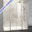 Mampara frontal Nardi 2 hojas abatibles + 2 hojas fijas plata brillo para ducha de Kassandra